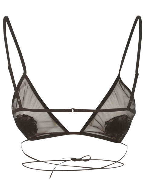 FLOWER TRIANGLE BRA WITH HANGING STEM