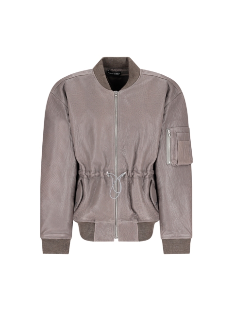 BOMBER OVERSIZE IN PELLE