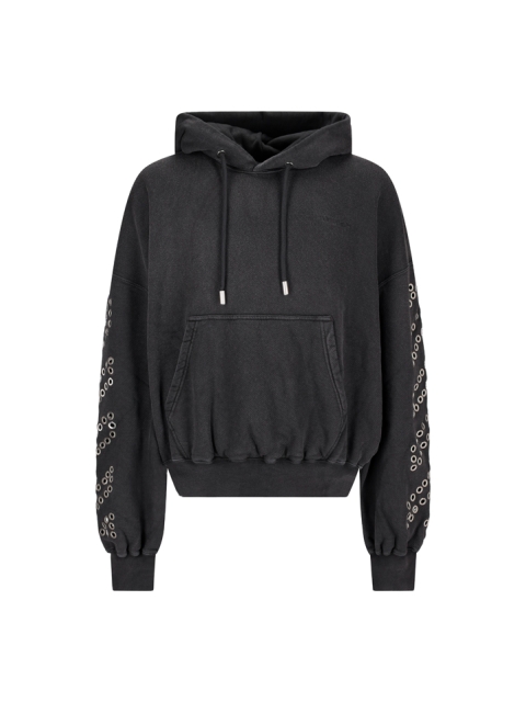 DIAG STRIPE DECORATION SWEATSHIRT