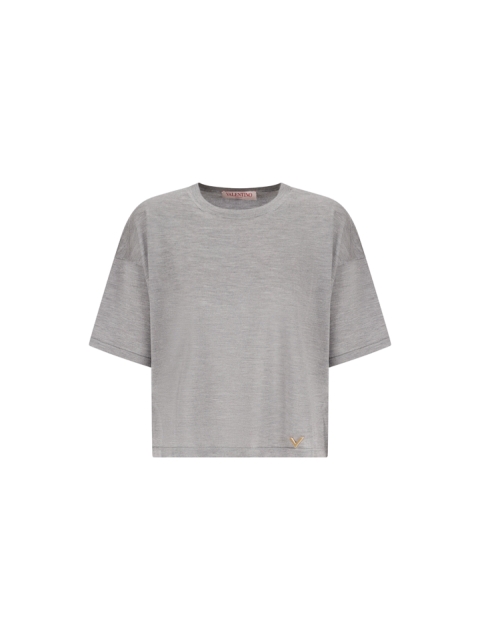 SILK AND CASHMERE CREW NECK T-SHIRT