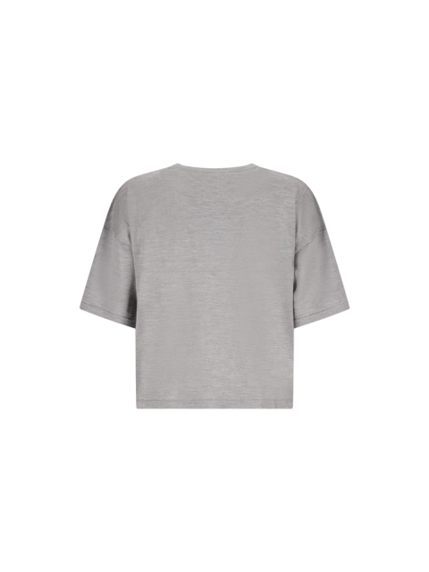 SILK AND CASHMERE CREW NECK T-SHIRT