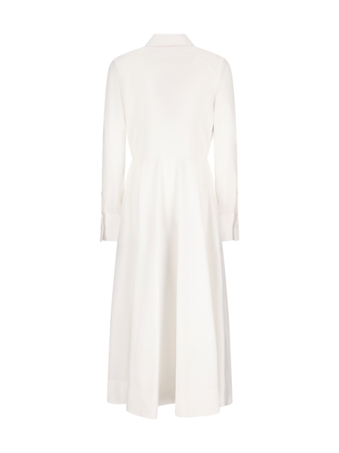 EMBROIDERED COTTON POPLIN CHEMISIER DRESS