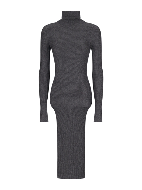 RIBBED TURTLENECK DRESS
