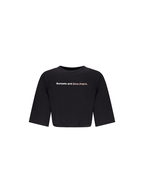 SUNSETS T-SHIRT WITH RUFFLES