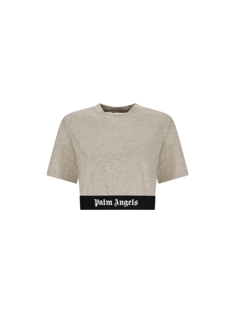 T-shirt with lurex logo ribbon