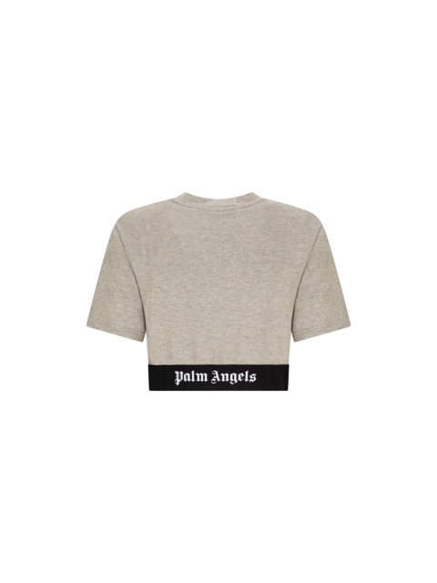 T-shirt with lurex logo ribbon