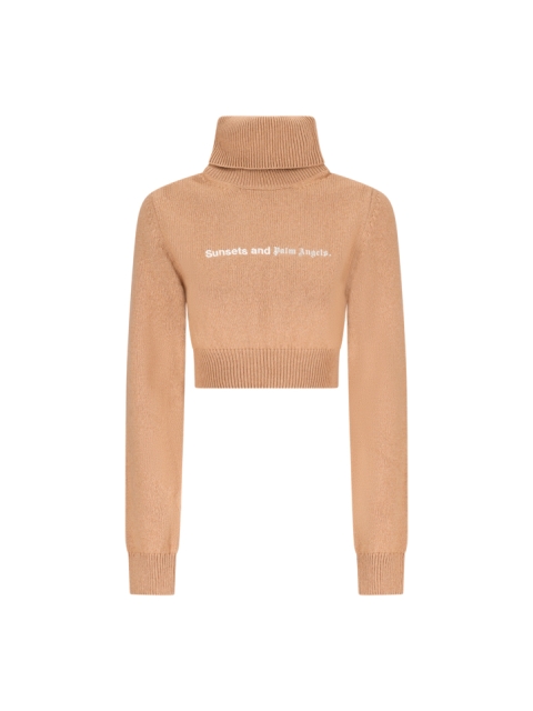 SUNSETS EMBROIDERED CROPPED JUMPER