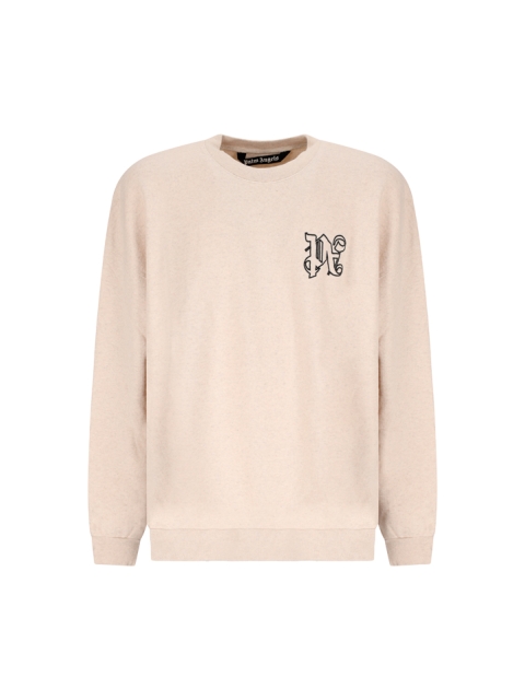 MONOGRAM LINEN CREWNECK