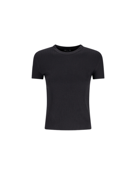 RIBBED SILK T-SHIRT