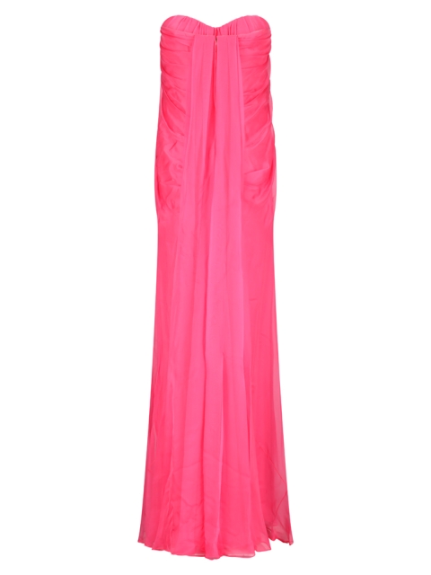 LONG DRAPED BUSTIER DRESS