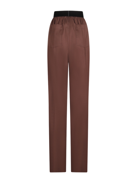 PANTALONI IN RASO DI SETA ELASTICIZZATO