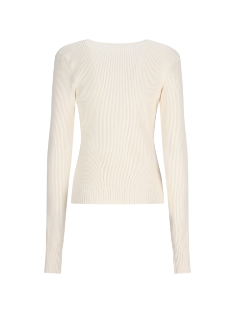 TOP IN MAGLIA A COSTE SCOLPITE