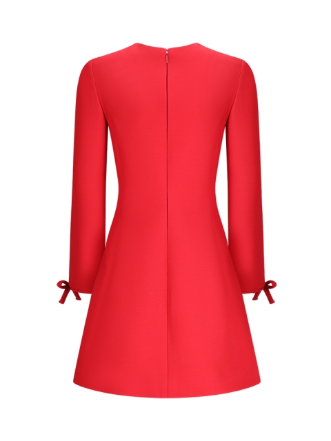 SHORT DRESS IN CREPE COUTURE