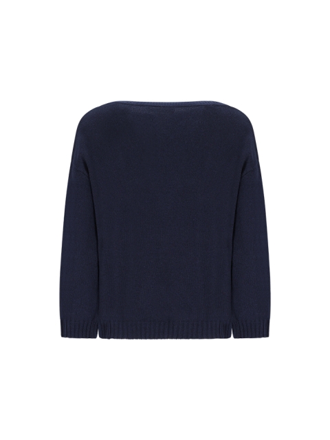 V DETAIL LOGO SWEATER