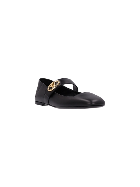 SMOOTH LEATHER VLOGO LOCKER MARY-JANE BALLERINA