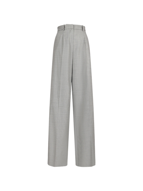 WIDE LEG TAILORED WOOL PANTS