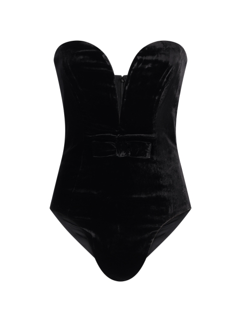 VELVET BUSTIER BODY
