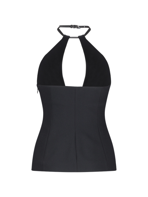 BUCKLE-FASTENED BLOUSE