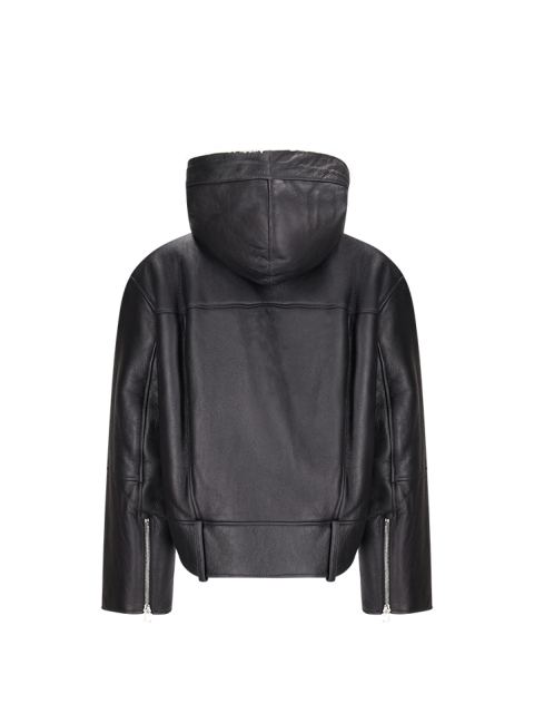 BIKER JACKET WITH HOOD