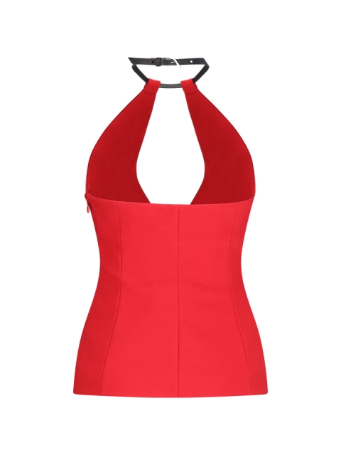 BUCKLE-FASTENED BLOUSE