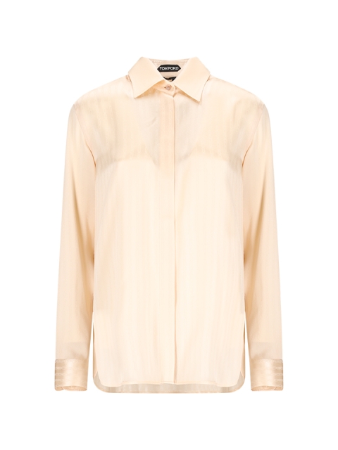 STRIPED WHITNEY FLUID SILK SHIRT