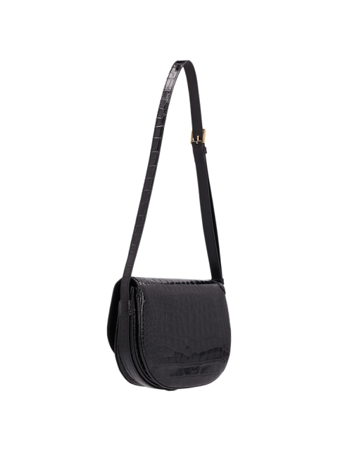 BORSA A TRACOLLA WALLIS IN PELLE DI COCCODRILLO STAMPATA LUCIDA