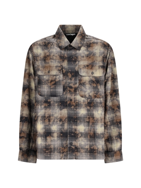 CURVED LOGO CHECKED SHIRT