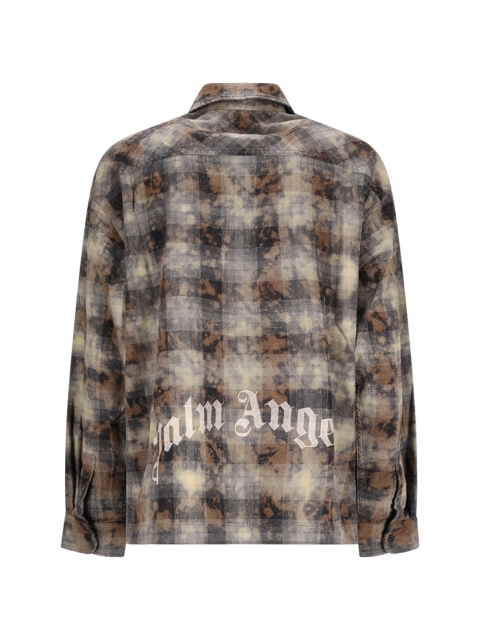 CURVED LOGO CHECKED SHIRT