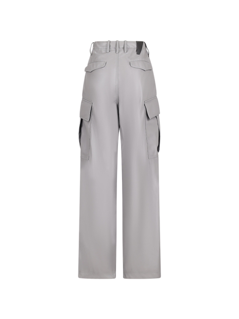 VIVI FAUX LEATHER CARGO PANTS