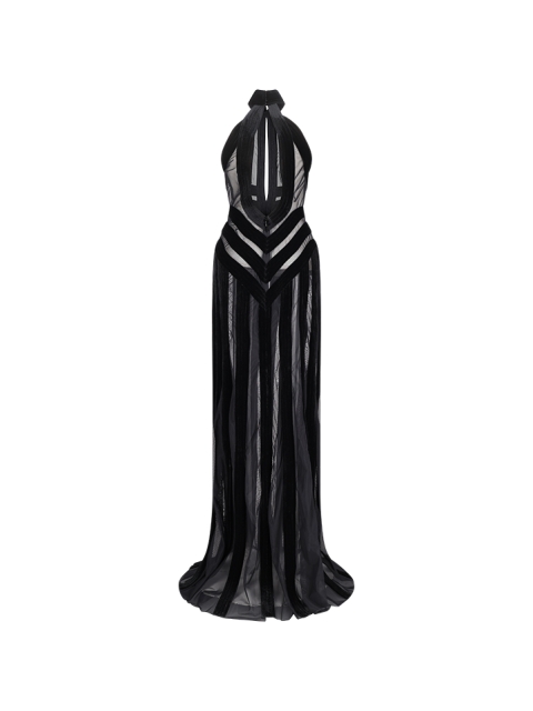LONG DRESS WITH BACK NECKLINE