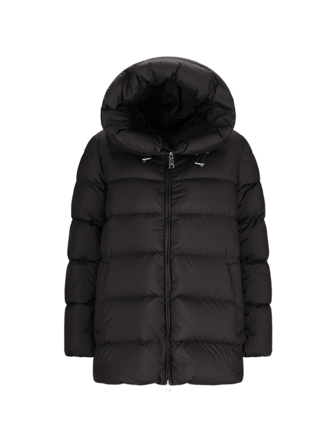 COCOON LONG JACKET WITH HOOD