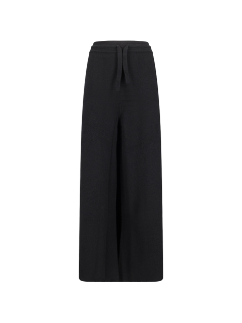 WIDE-LEG CASHMERE TRACK PANTS