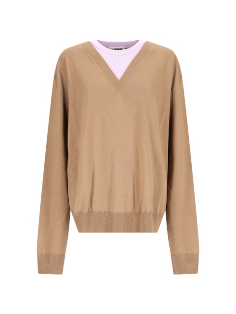 LAYERED V-NECK JUMPER