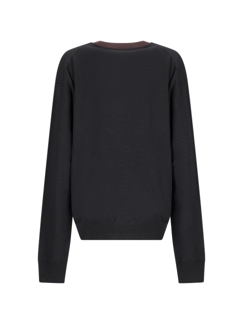 LAYERED V-NECK JUMPER