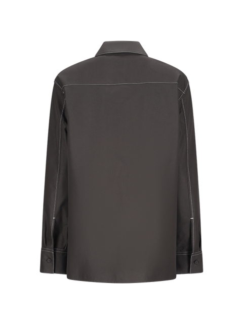 LONG SLEEVED SHIRT WITH CONTRASTING STITCHING