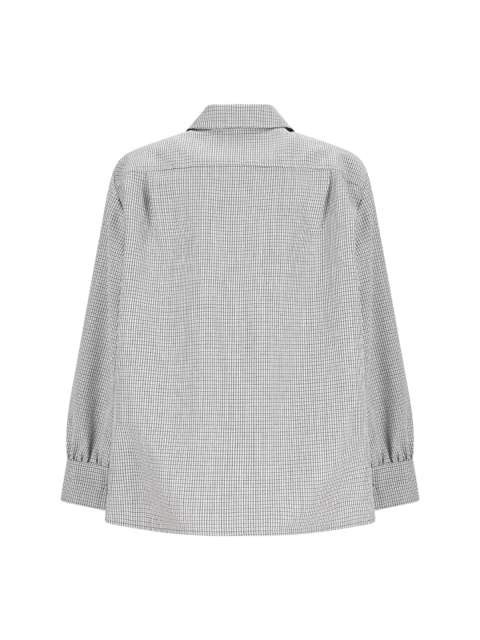 LONG SLEEVE WOOL SHIRT WITH REMOVABLE CLIPS