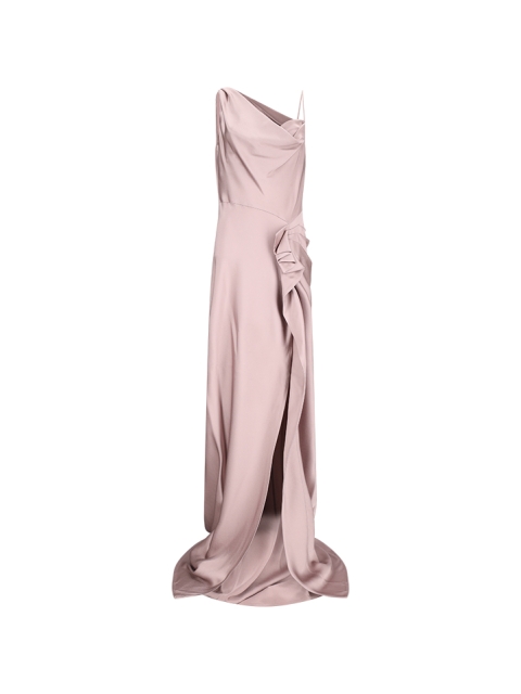 DEYON DRAPED ONE-SHOULDER GOWN