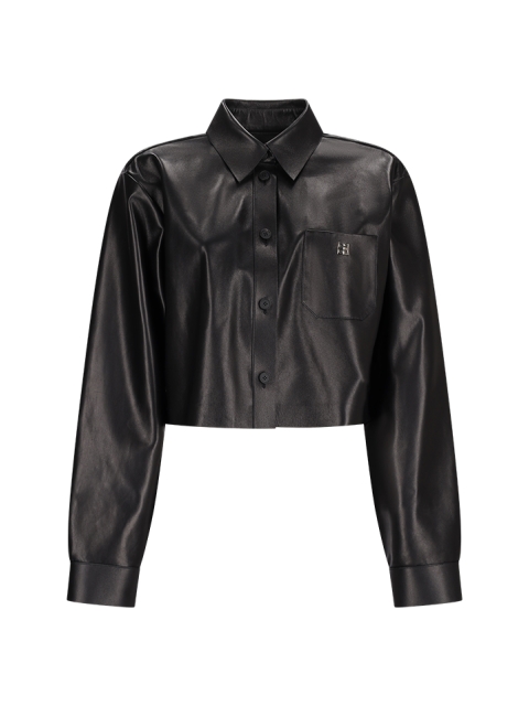 SHORT LEATHER SHIRT WITH 4G DETAIL
