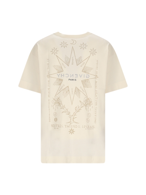 GIVENCHY REVERSE COTTON T-SHIRT WITH TAROT PRINT