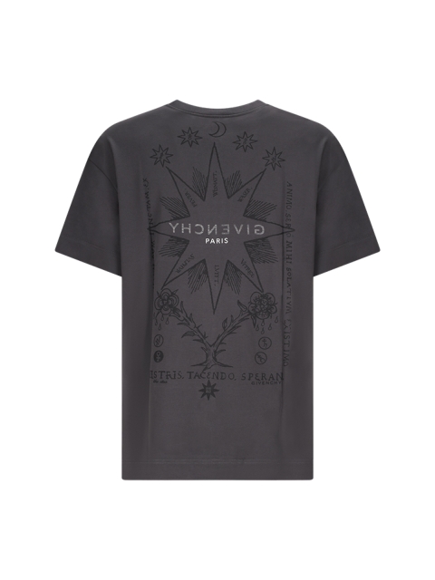 GIVENCHY REVERSE COTTON T-SHIRT WITH TAROT PRINT