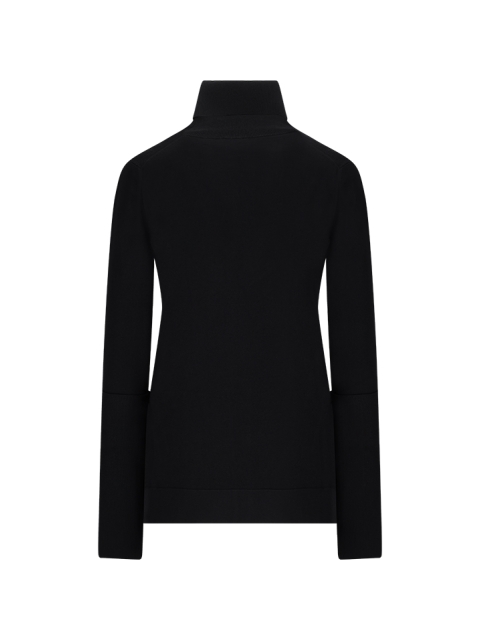 HIGH-NECK RIBBED SWEATER
