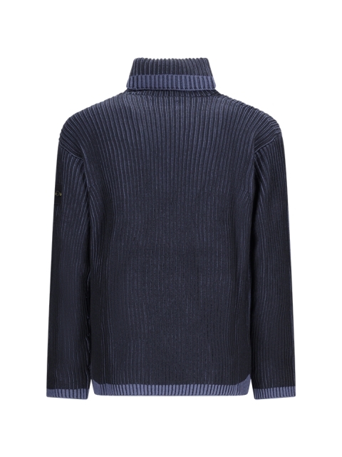 RIBBED TURTLENECK WOOL SWEATER