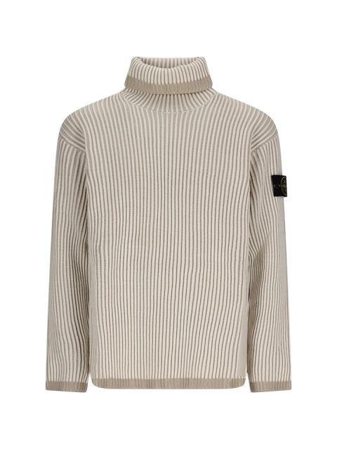 RIBBED TURTLENECK WOOL SWEATER