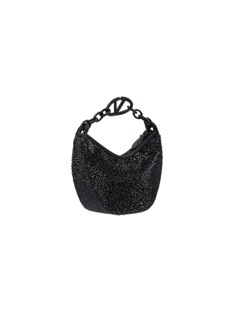 MINI HOBO VLOGO MOON BAG WITH RHINESTONE