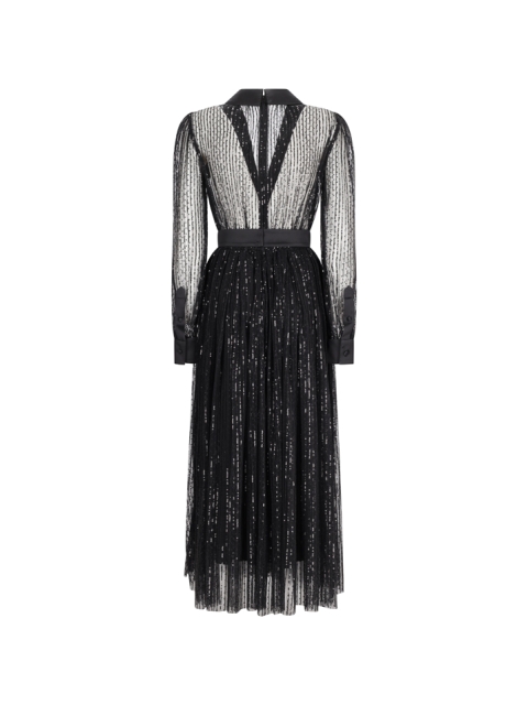 ABITO IN TULLE RICAMATO PAILLETTES