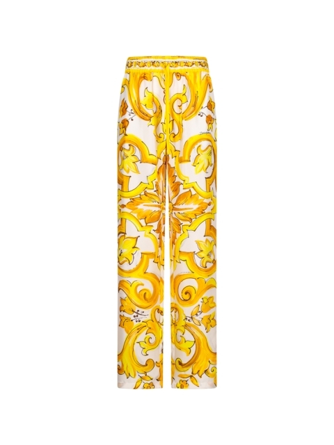 PANTALONI IN TWILL DI SETA