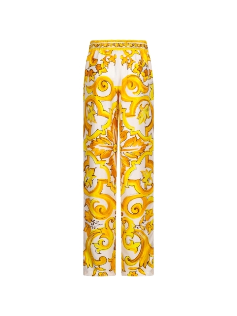 PANTALONI IN TWILL DI SETA