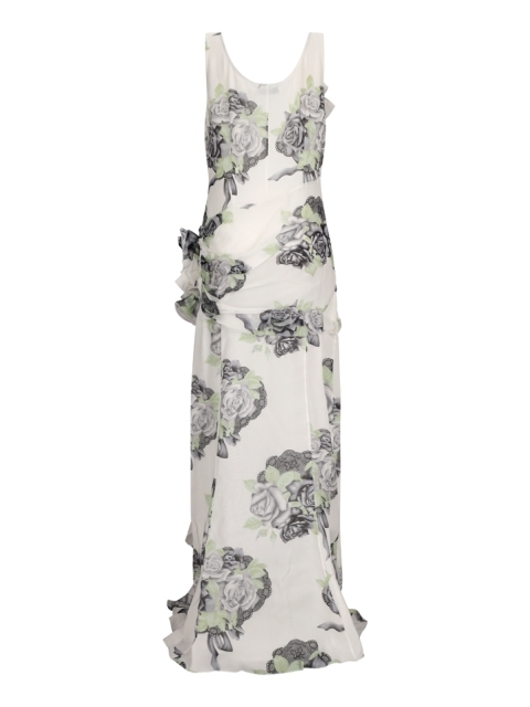 EVENING DRESS WITH VOLANT 