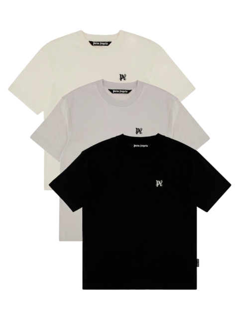 SET DI 3 T-SHIRT CON MONOGRAMMA