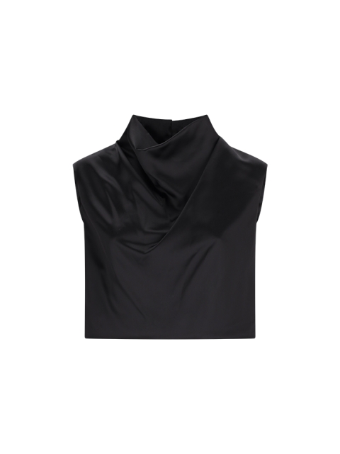 SLEEVELESS SATIN TOP
